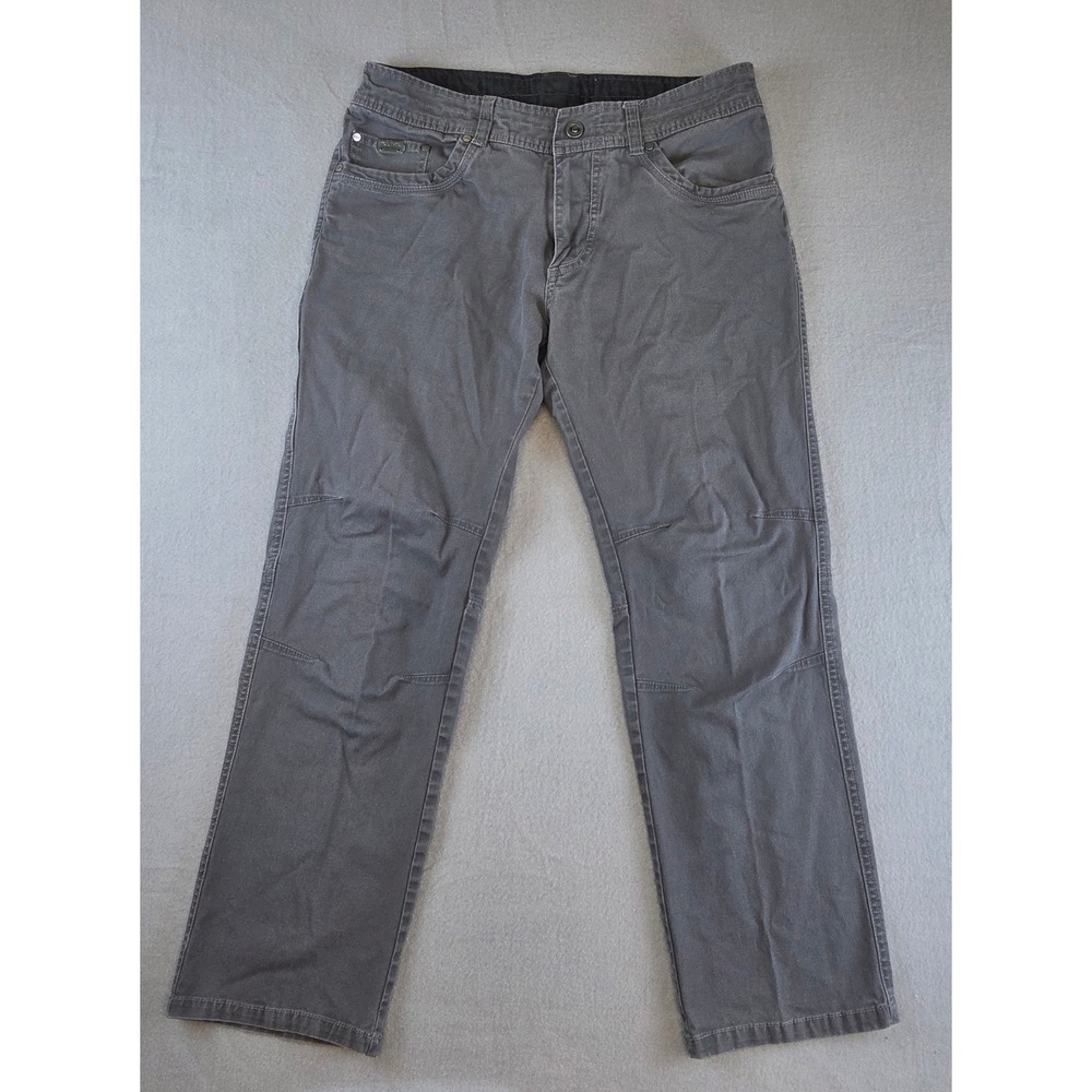 Kuhl Kanvus Jean Men's 34x30 Grey Stretch Canvas Hiking Pants Free Ryde 5114 - Picture 1 of 15